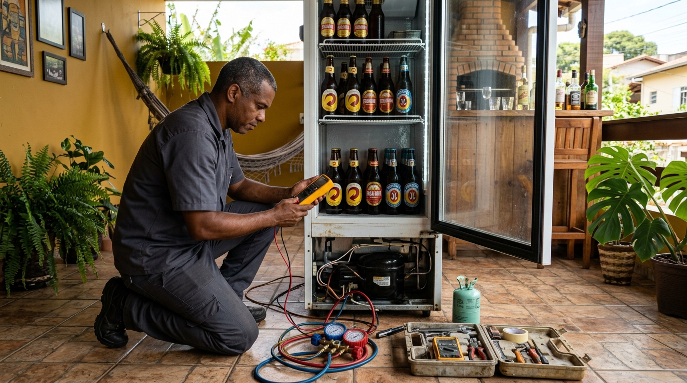 Conserto de placa eletrônica de cervejeira em Santa Maria‑RS